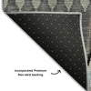 Piper Looms Mayfield Southwest AMF860 Black Machine Washable Area Rug Backing Image