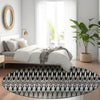 Piper Looms Mayfield Southwest AMF860 Black Machine Washable Area Rug Round Lifestyle Image Feature