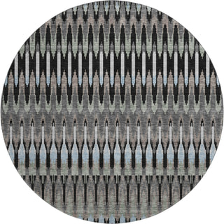 Piper Looms Mayfield Southwest AMF860 Black Machine Washable Area Rug Round Main Image