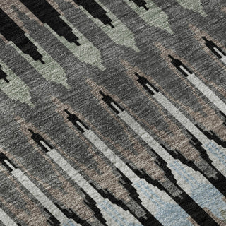 Piper Looms Mayfield Southwest AMF860 Black Machine Washable Area Rug Swatch Image