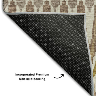 Piper Looms Mayfield Southwest AMF860 Brown Machine Washable Area Rug Backing Image