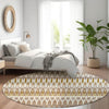 Piper Looms Mayfield Southwest AMF860 Brown Machine Washable Area Rug Round Lifestyle Image Feature