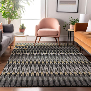 Piper Looms Mayfield Southwest AMF860 Charcoal Machine Washable Area Rug Lifestyle Image Feature