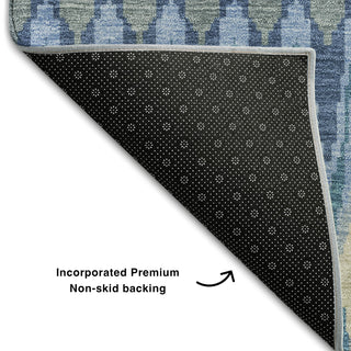 Piper Looms Mayfield Southwest AMF860 Denim Machine Washable Area Rug Backing Image
