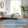 Piper Looms Mayfield Southwest AMF860 Denim Machine Washable Area Rug Round Lifestyle Image Feature