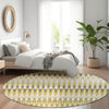 Piper Looms Mayfield Southwest AMF860 Gold Machine Washable Area Rug Round Lifestyle Image Feature
