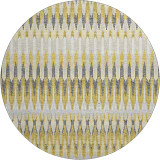 Piper Looms Mayfield Southwest AMF860 Gold Machine Washable Area Rug Round Main Image