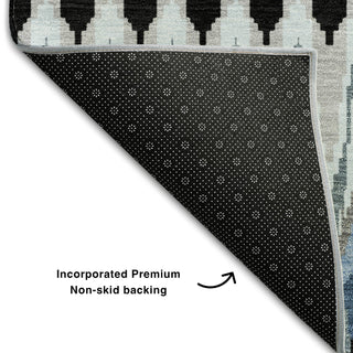 Piper Looms Mayfield Southwest AMF860 Gray Machine Washable Area Rug Backing Image