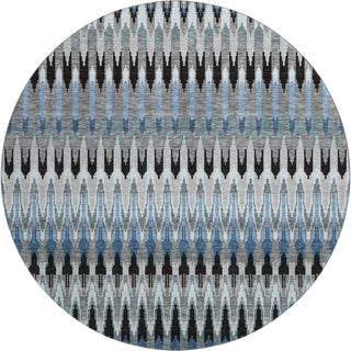 Piper Looms Mayfield Southwest AMF860 Gray Machine Washable Area Rug Round Main Image