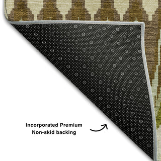 Piper Looms Mayfield Southwest AMF860 Green Machine Washable Area Rug Backing Image