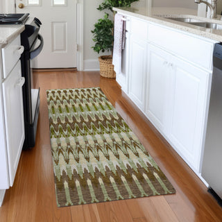 Piper Looms Mayfield Southwest AMF860 Green Machine Washable Area Rug Runner Lifestyle Image Feature