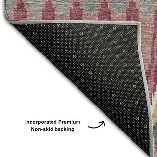 Piper Looms Mayfield Southwest AMF860 Mauve Machine Washable Area Rug Backing Image