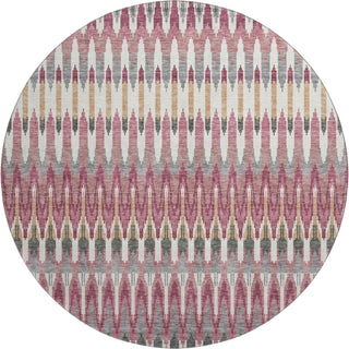 Piper Looms Mayfield Southwest AMF860 Mauve Machine Washable Area Rug Round Main Image