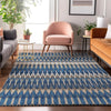 Piper Looms Mayfield Southwest AMF860 Navy Machine Washable Area Rug Lifestyle Image Feature