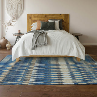Piper Looms Mayfield Southwest AMF860 Navy Machine Washable Area Rug Lifestyle Image Feature