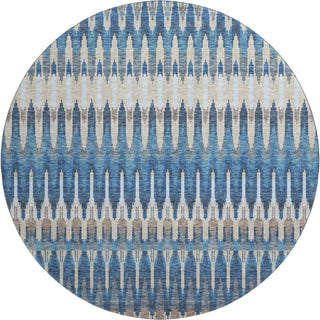 Piper Looms Mayfield Southwest AMF860 Navy Machine Washable Area Rug Round Main Image