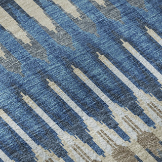 Piper Looms Mayfield Southwest AMF860 Navy Machine Washable Area Rug Swatch Image
