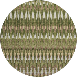 Piper Looms Mayfield Southwest AMF860 Olive Machine Washable Area Rug Round Main Image