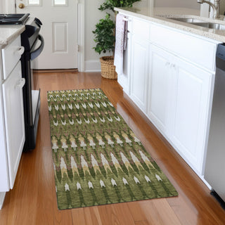 Piper Looms Mayfield Southwest AMF860 Olive Machine Washable Area Rug Runner Lifestyle Image Feature