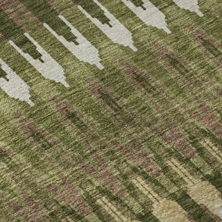 Piper Looms Mayfield Southwest AMF860 Olive Machine Washable Area Rug Swatch Image
