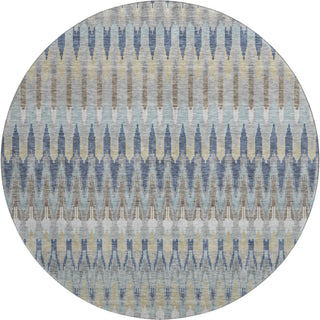 Piper Looms Mayfield Southwest AMF860 Taupe Machine Washable Area Rug Round Main Image