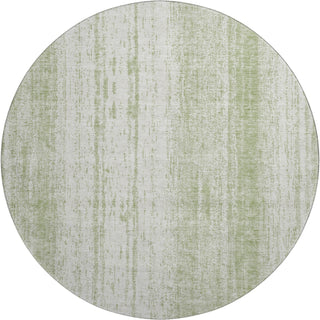 Piper Looms Mayfield Stripes AMF861 Aloe Machine Washable Area Rug Round Main Image