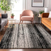Piper Looms Mayfield Stripes AMF861 Black Machine Washable Area Rug Lifestyle Image Feature