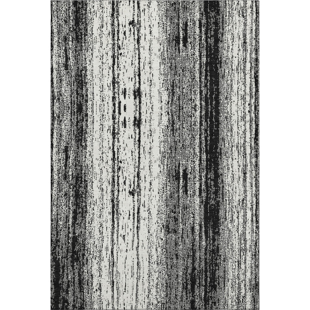 Piper Looms Mayfield Stripes AMF861 Black Machine Washable Area Rug main image