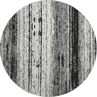 Piper Looms Mayfield Stripes AMF861 Black Machine Washable Area Rug Round Main Image