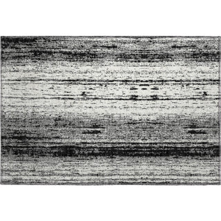 Piper Looms Mayfield Stripes AMF861 Black Machine Washable Area Rug Scatter Main Image