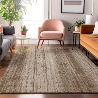 Piper Looms Mayfield Stripes AMF861 Brown Machine Washable Area Rug Lifestyle Image Feature