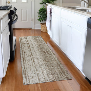 Piper Looms Mayfield Stripes AMF861 Brown Machine Washable Area Rug Runner Lifestyle Image Feature