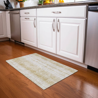 Piper Looms Mayfield Stripes AMF861 Gold Machine Washable Area Rug Scatter Lifestyle Image Feature