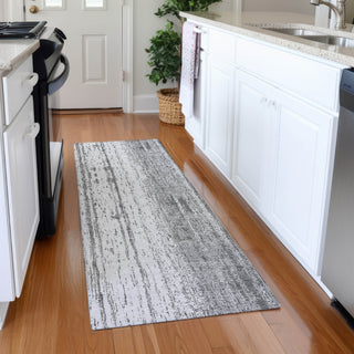 Piper Looms Mayfield Stripes AMF861 Gray Machine Washable Area Rug Runner Lifestyle Image Feature