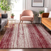 Piper Looms Mayfield Stripes AMF861 Merlot Machine Washable Area Rug Lifestyle Image Feature