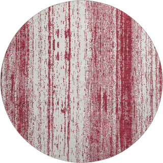 Piper Looms Mayfield Stripes AMF861 Merlot Machine Washable Area Rug Round Main Image