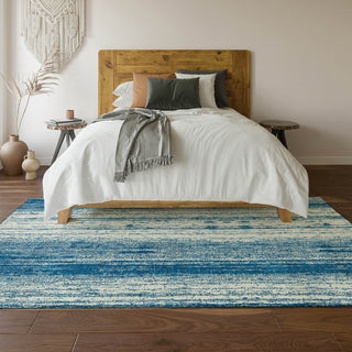Piper Looms Mayfield Stripes AMF861 Navy Machine Washable Area Rug Lifestyle Image Feature