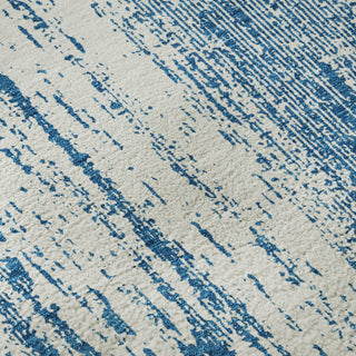 Piper Looms Mayfield Stripes AMF861 Navy Machine Washable Area Rug Swatch Image