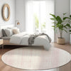 Piper Looms Mayfield Stripes AMF861 Pink Machine Washable Area Rug Round Lifestyle Image Feature
