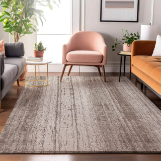 Piper Looms Mayfield Stripes AMF861 Taupe Machine Washable Area Rug Lifestyle Image Feature