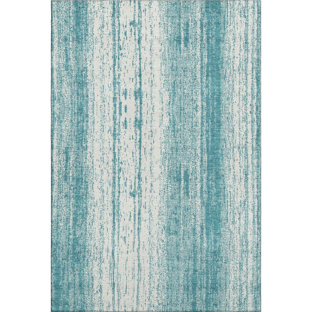 Piper Looms Mayfield Stripes AMF861 Teal Machine Washable Area Rug main image