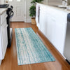 Piper Looms Mayfield Stripes AMF861 Teal Machine Washable Area Rug Runner Lifestyle Image Feature