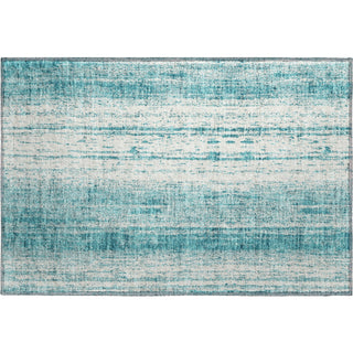 Piper Looms Mayfield Stripes AMF861 Teal Machine Washable Area Rug Scatter Main Image