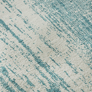 Piper Looms Mayfield Stripes AMF861 Teal Machine Washable Area Rug Swatch Image