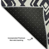 Piper Looms Mayfield Diamonds AMF862 Black Machine Washable Area Rug Backing Image