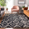 Piper Looms Mayfield Diamonds AMF862 Black Machine Washable Area Rug Lifestyle Image Feature