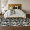 Piper Looms Mayfield Diamonds AMF862 Black Machine Washable Area Rug Lifestyle Image Feature