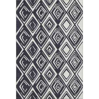 Piper Looms Mayfield Diamonds AMF862 Black Machine Washable Area Rug main image