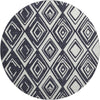 Piper Looms Mayfield Diamonds AMF862 Black Machine Washable Area Rug Round Main Image