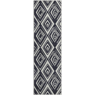 Piper Looms Mayfield Diamonds AMF862 Black Machine Washable Area Rug Runner Main Image